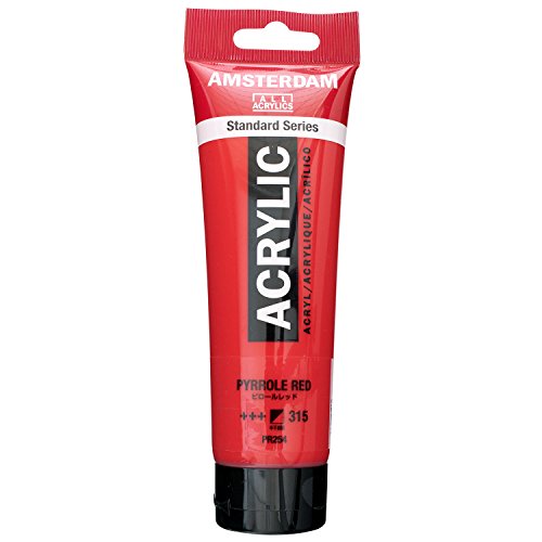 Royal Talens Amsterdam Standard Series Acrylic Color, 120ml Tube, Pyrrole Red (17093152)