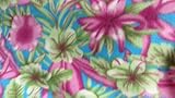 Green and Pink Hibiscus Printed Fleece 58 Inch Wide Fabric By the Yard from The Fabric Exchange Â®