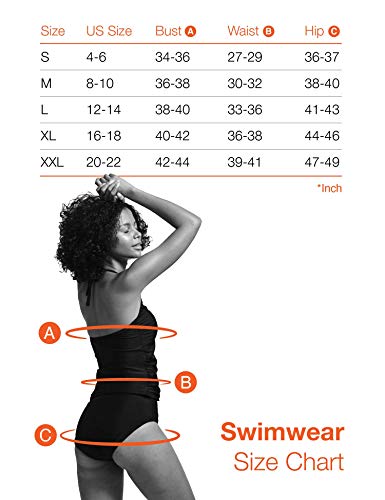 image for GRND Two Pieces Swimsuit for Women High Waisted Tankini Ruffle Top Swi