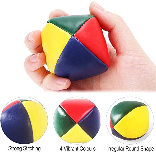 Odowalker 6 Pcs Juggling Balls Set for Beginners Multi-Colored Juggling Balls, Mini Durable Juggle Ball Kit Professionals Learning Toy, Soft Easy Juggle Ball, Best Gift for Adults