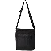 Thread Wallets Mini Utility Tote for Women - Messenger Bag Purse with Adjustable Strap & Zip Pocket for Day Trips (Black)