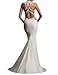 GlorySunshine Women's Sheath Sexy Lace Backless Mermaid Bridal Flare Dress