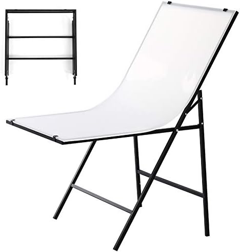 PHG Foldable still life shooting table, portable professional studio shooting props, 60X100cm matte smooth double panel + full metal frame, strong and durable