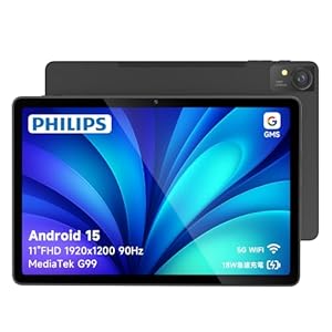 【PHILIPS タブレット T8015 国内正規品】11インチFHD/Android 15/MediaTek G99 (6nm) 高性能タブレット(グレー)