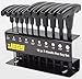 JEGS 10-Piece T-Handle Hex Key Set | SAE | 3 3/4 “ Shaft Length | Plastic Grips With Steel Shafts | Corrosion Resistant