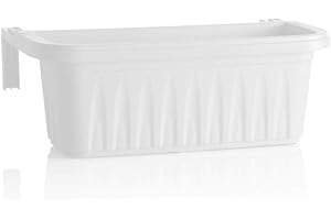 Apollo Exports International 24" Adjustable Railing Planter, White