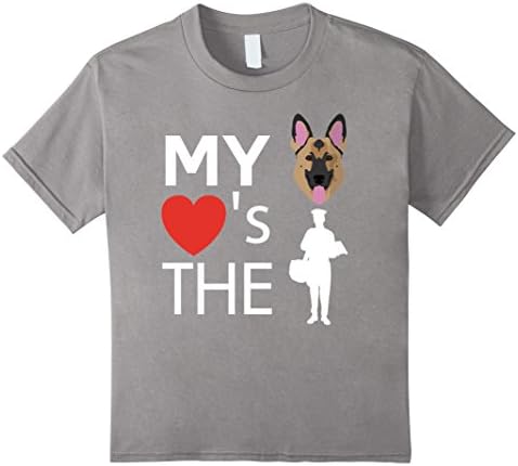Kids My Dog Loves The Mail man T Shirt 12 Slate
