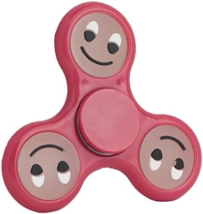 Fidget Spinner, Glow in the Dark Spinner Toy Handheld Fidget Toys with Spinning Tops, Great for ADD, ADHD, STRESS AND ANXIETY, Best Gift for Children, toys-and-games (Red Emoji - Smile, One Size)