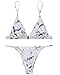 X-HERR Womens Triangle Bikini Set Sexy Push up Two Piece Brazilian Cheeky Bottom Swimwear
