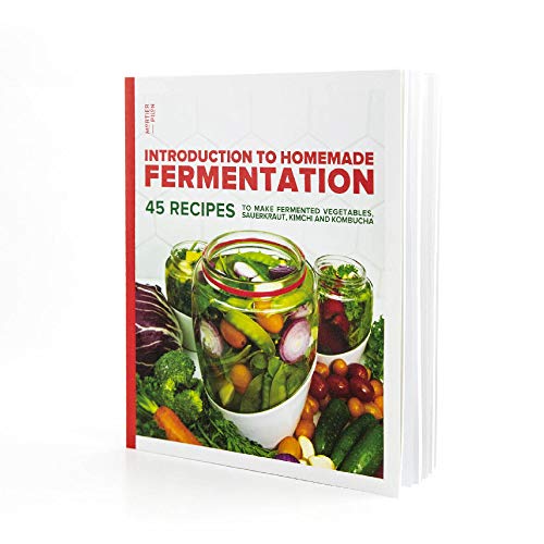 Mortier Pilon - 2L Glass Fermentation Crock + FREE Recipe Book – Make Easy Homemade Fermented Foods (kimchi, pickles, sauerkraut, organic vegetables)