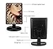 Led Light Cosmetic Mirror - Dimmable Touch Mirror, Light-Up Vanity Mirror, 24 LED Cosmetic Mirror Makeup, GlaMiror Led Lighted Makeup Mirror, Beauty Mirror With Light, Black