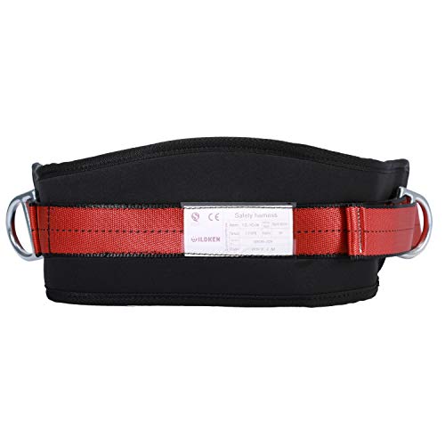 WILDKEN Body Belt with Waist Pad and Side D-Rings, Personal Protective Equipment Safety Climbing Harness (Red) - Thumbnail 3