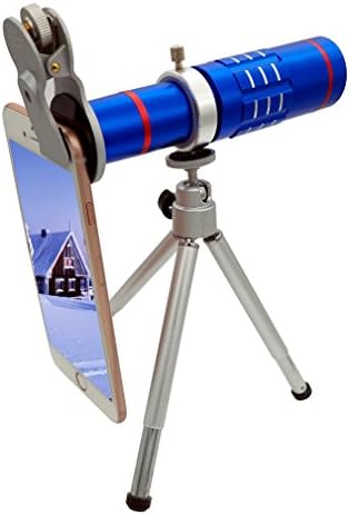 Jaylinna Upgraded Universal HD 18x Telephoto Telescope Sets Clip-on Camera Lens Kits with Tripod for Iphone Samsung HTC Sony and more (Blue)