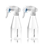 Kiloline Empty Spray Bottle Clear PET Plastic 200ml Bottles Safe Non-Toxic Odorless Super fine Mist Trigger Sprayer Leak-proof Great for Cleaning Products Garden using Beauty Treatments 2pcs
