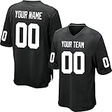 Custom Black Mesh Replica Football Game Jersey Embroidered Team Name and Your Numbers