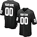 Custom Black Mesh Replica Football Game Jersey Embroidered Team Name and Your Numbers