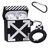 Gift-Hero Compatible with Airpods 1&2 Soft Silicone Cute Case, Cartoon 3D Fun Luxury Funny Cool Design Designer Character Skin Stylish Fashion Cover for Girls Boys Kids Teens Air pods (Black Arrow)