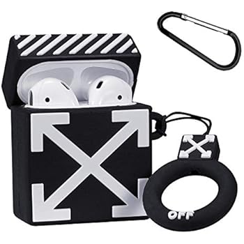 Gift-Hero Compatible with Airpods 1&2 Soft Silicone Cute Case, Cartoon 3D Fun Luxury Funny Cool Design Designer Character Skin Stylish Fashion Cover for Girls Boys Kids Teens Air pods (Black Arrow)