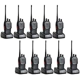 Baofeng BF-888S UHF 400-470MHz 16CH CTCSS/DCS With Headsets Handheld Amateur Radio Walkie Talkie 2 Way Radio Long Range Black 10 Pack