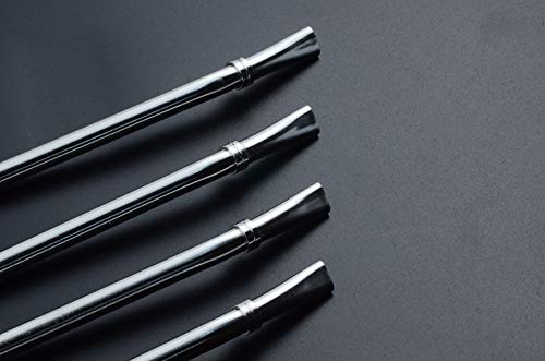 image for JETKONG Stainless Steel Spoon Straws Stirring Coffee Straws Reusable D