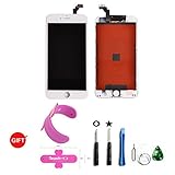 Replacement LCD Touch Screen Digitizer Frame Assembly Full Set LCD Touch Screen for iPhone 6 Plus (5.5inch) (White)