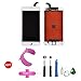 Replacement LCD Touch Screen Digitizer Frame Assembly Full Set LCD Touch Screen for iPhone 6plus(5.5inch) (White)