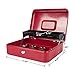 KYODOLED Locking Cash Box with Lock,Money Box with Cash Tray,Lock Safe Box with Key,Money Saving Organizer,11.81Lx 9.45Wx 3.54H Inches,Red XL Large