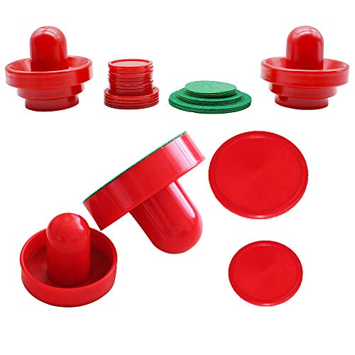 LZYMSZ Home Standard Air Hockey,6 Sets Light Weight Air Hockey Replacement Pucks and Slider Pusher for Game Tables Equipment(Small/Medium/Large Size)