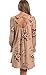 Women's Boho Floral Print Chiffon Cocktail Dress Long Sleeve V-neck Casual Loose Fit