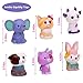 FORTON Kawaii Slow Rising Squishy Toys Animals Unicorn Cat Dog Cow Fox Elephant Squishies Pack of 6