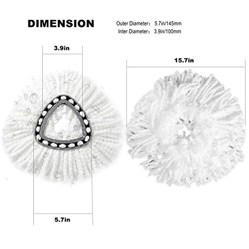 image for FAMEBIRD Replacement Mop Head for OCedar Microfiber Spin Mop Refill fo