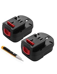 Powerextra Batería recargable 2 Pack 12 V 2000 mAh Ni-CD Batería de repuesto para Black & Decker A1712 FS120B, FSB12, hpb12 y A12 Níquel-Cadmio, FS120B, FSB12