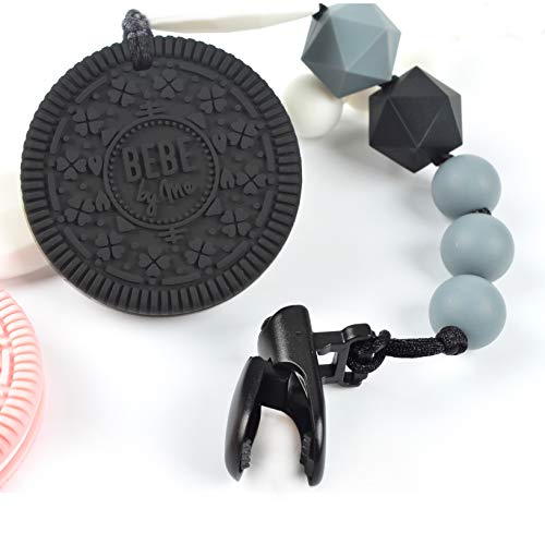 Bebe Pacifier Clip with Cookie Teether for Boys