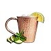 Moscow Mule Full Copper Mug – Authentic Solid Pure All Copper Cup – 16oz Tapered Design –Hand Hammered Finish – By Stubborn Mule
