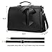 ECOSUSI Women's Briefcase Vegan Leather 15.6 inch Laptop Bag for Work Computer Shoulder Satchel Bag with Detachable Bow, Black