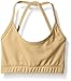Gia Mia Dance Girls' Big Cross Back Bra Top, Nude, Large