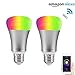 Akface WiFi Smart A19 LED Light Bulb, Dimmable Multicolored Color, for iOS Android (iPhone iPad ,Samsung LG), 2 Pcs