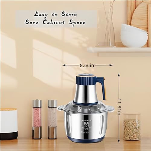 Beauenty 5L Electric Food Chopper,500W Stainless Steel Meat Grinder Electric,5-Speed Mode,Multi-Function Food Processor for Dough Stirring,Onion,Meat,Fruits, Garlic,Vegetables,Baby Food