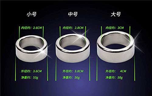 FTFK Tshirt Chastity 3 pcs/Lot 26/28/30 mm Glans Penis Rings Smooth Stainless Steel Cock Ring Male Chastity Penis Sleeve Sex-Toys for Man