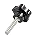 uxcell Black M8 x 40mm Thread Replacement Star Hand Knob Tightening Screw