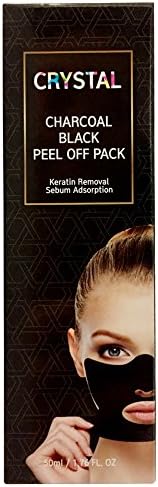 Crystal Charcoal Peel Off Mask, Deep Cleansing Charcoal Black Mask, Pore Cleaning &amp; Moisturizing, Made in Korea.