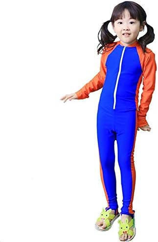 Estwell Kids Swimming Costumes Boys Girls Swimsuit Long Sleeve One Piece Sun Protective Swimwear