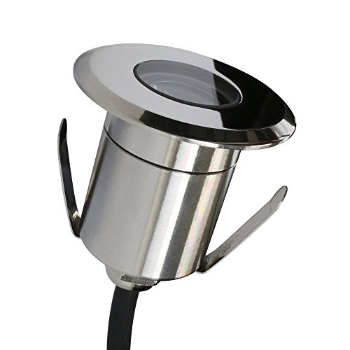 1W LED Lamp Outdoor Garden Underground Well Path Light Stainless Steel DC 12V IP67 Warm white 2700-3000K