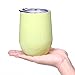 12 oz Insulated Stemless Glass,Stemless Wine Glass,Wine Tumbler, Exclusive for Home, Office,Perfect for Wine,Coffee, Drinks,Champagne,Cocktails (12oz, Lemon yellow)