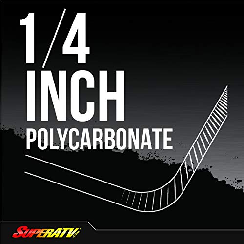 SuperATV Lightly Tinted Non-Scratch Resistant Polycarbonate Rear Windshield for Polaris Ranger XP 900 / Crew (2013+) - Easy to Install!