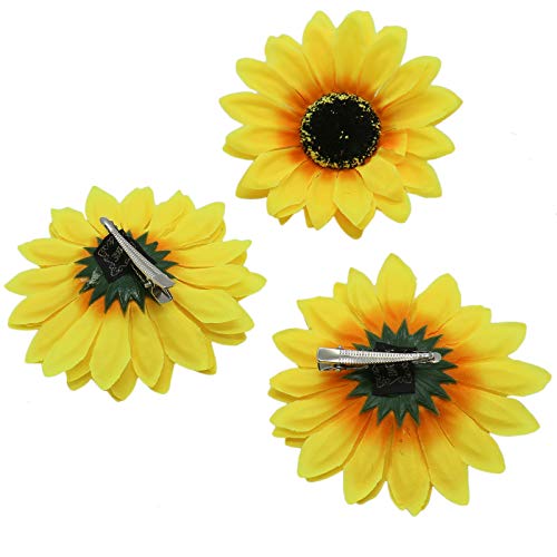 Timoo 12 PCS Sunflower Duckbill Hair Clip, Metal Alligator Hair Accessories for Beach, Summer Party - Thumbnail 4