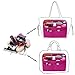 Purse Organzier, Bag Organizer with Metal Zipper (Medium, Rosy)