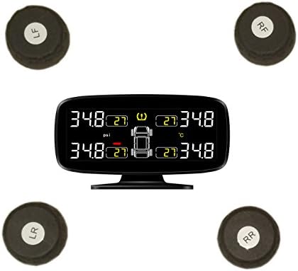 Wireless Real-time Monitoring TPMS With 3inch LED Display, 4 External Sensors Digital Tire Pressure Guage