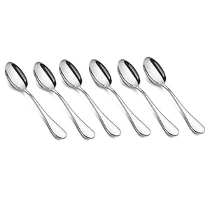 HornTide 6-delige Mini Theelepel Set Dessert Koffielepel Bestek RVS Spiegel Polijsten 14cm