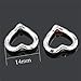 YC 50pcs 14x14mm Antique Silver Heart Beads Loose Metal Beads Craft DIY Jewelry Making Findings Charms Pendants